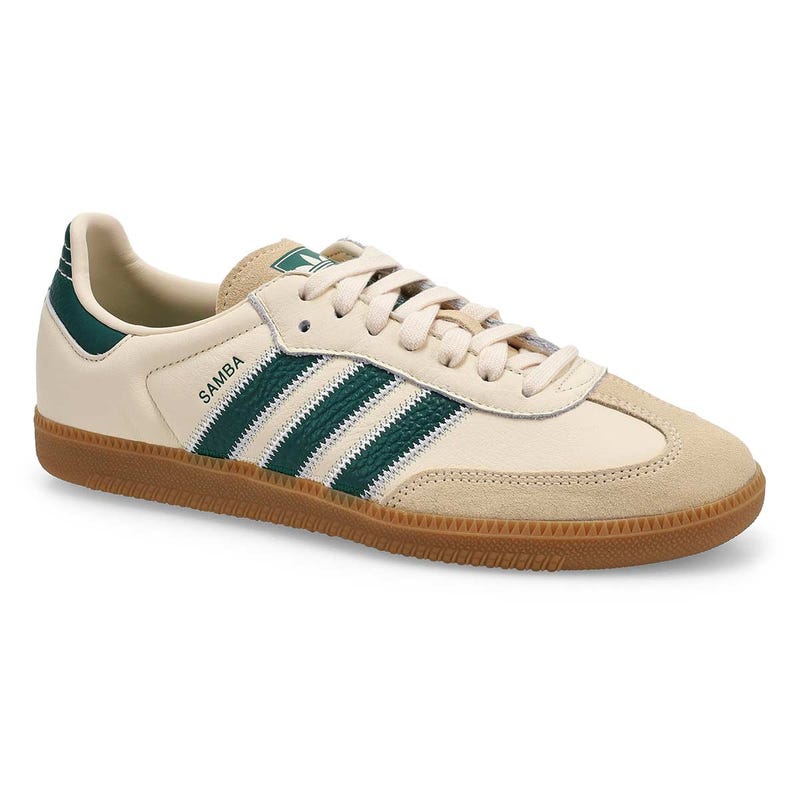 Espadrille à lacets Samba OG pour hommes – Blanc crème/Vert collégial/Gomme