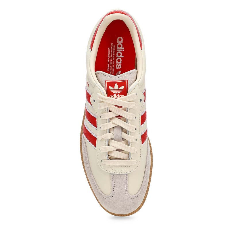 Men's Samba OG Lace Up Sneaker - Off White/Better Scarlet/Gum