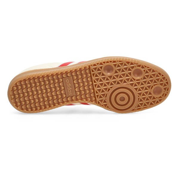 Men's Samba OG Lace Up Sneaker - Off White/Better Scarlet/Gum