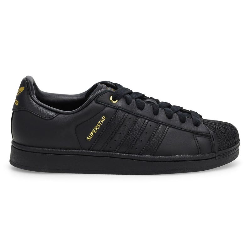 Men's Superstar II Lace Up Sneaker - Black/Black/Gold Metallic