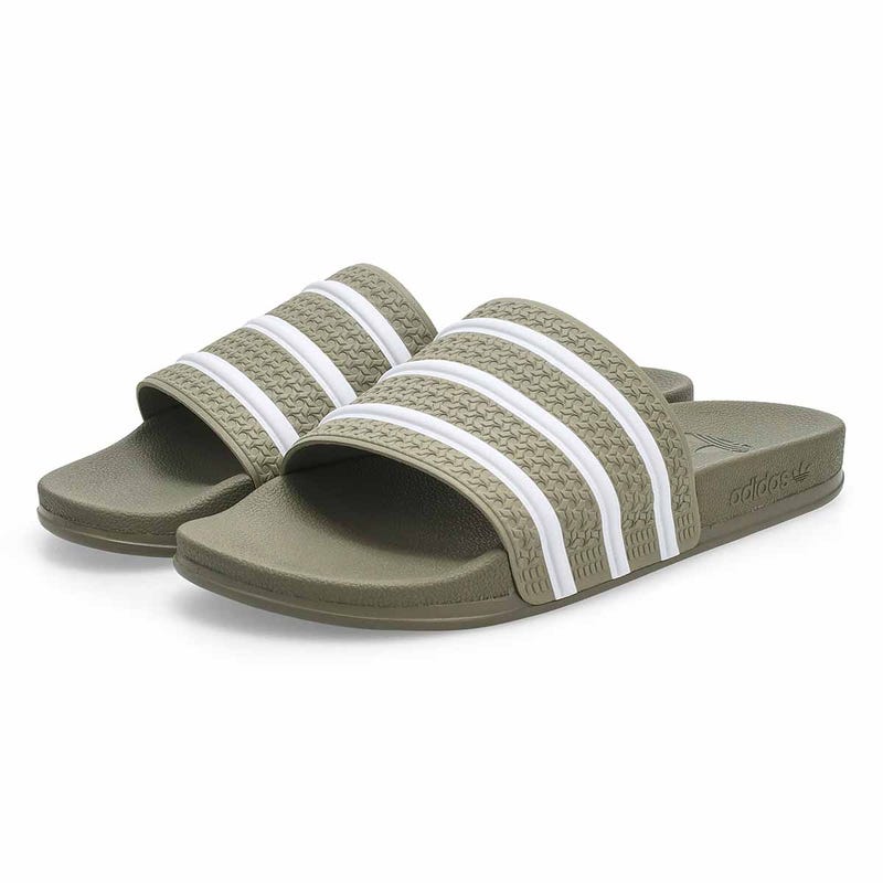 Men's Adilette OG Comfort Sandal - Silver Pebble/White