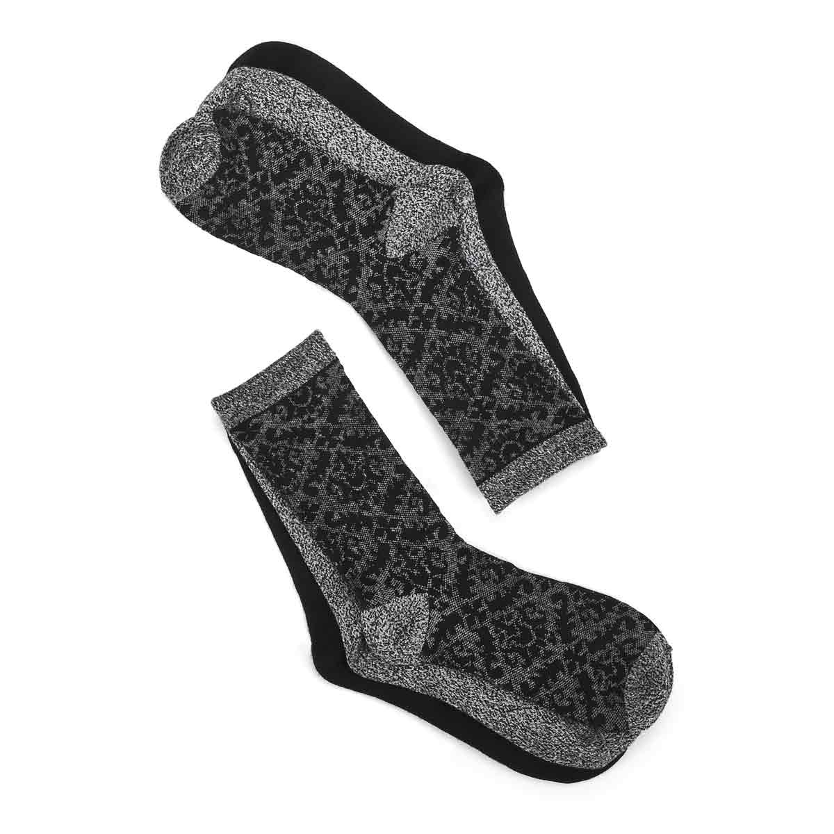 Women's Soft & Dreamy Crew Sock 3 Pack - Black/Multi