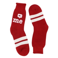 Women's Like Me red crew socks