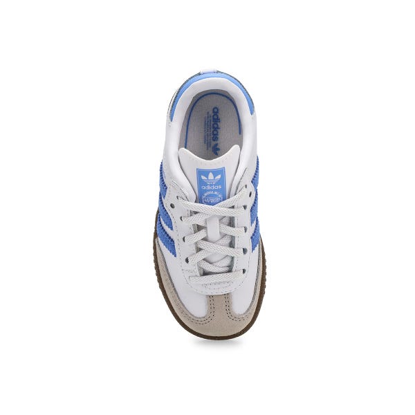 Espadrille à lacets Samba OG pour tout-petits - Blanc/Bleu Fusion/Gomme
