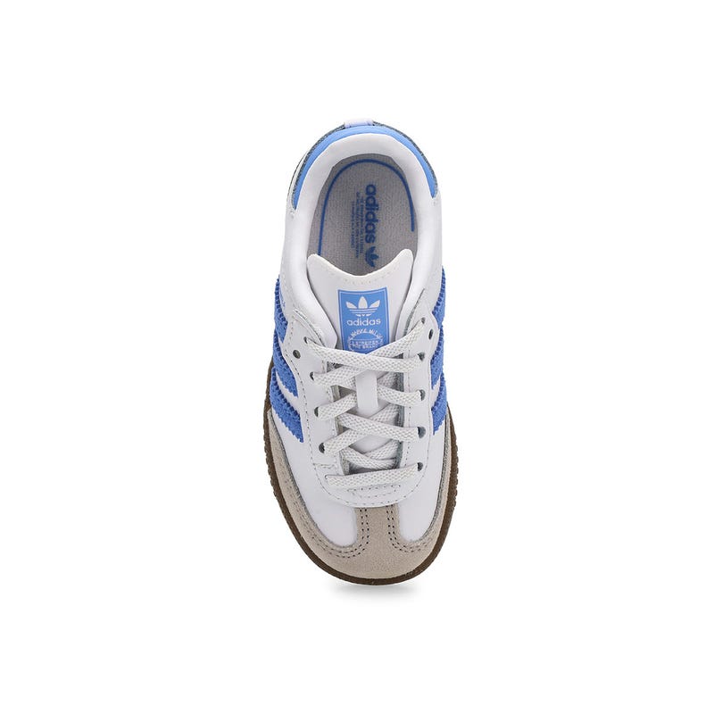 Espadrille à lacets Samba OG pour tout-petits - Blanc/Bleu Fusion/Gomme