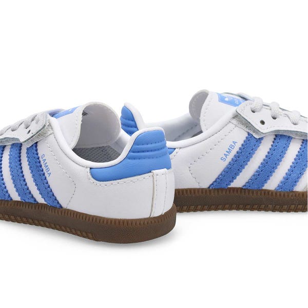 Espadrille à lacets Samba OG pour tout-petits - Blanc/Bleu Fusion/Gomme