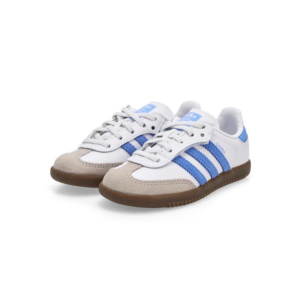 Espadrille à lacets Samba OG pour tout-petits - Blanc/Bleu Fusion/Gomme