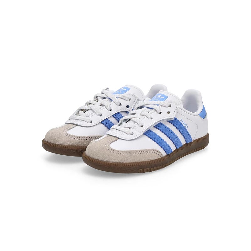 Espadrille à lacets Samba OG pour tout-petits - Blanc/Bleu Fusion/Gomme
