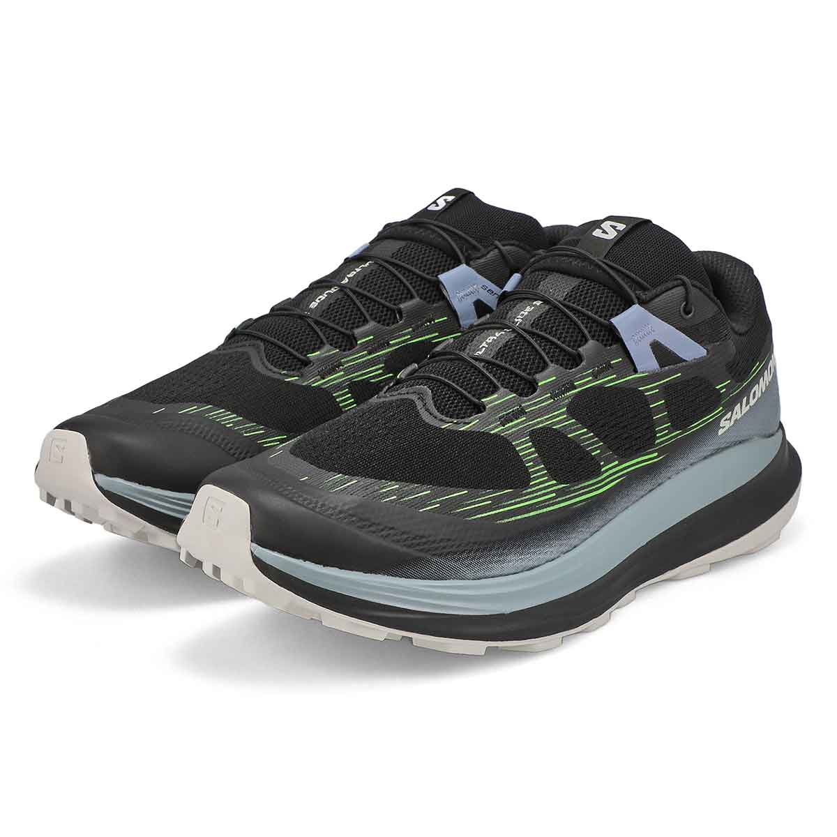 Men's Ultra Glide 2 Trail Runner Energy Foam Performance Runner - Black/Flint Stone/Green Gecko