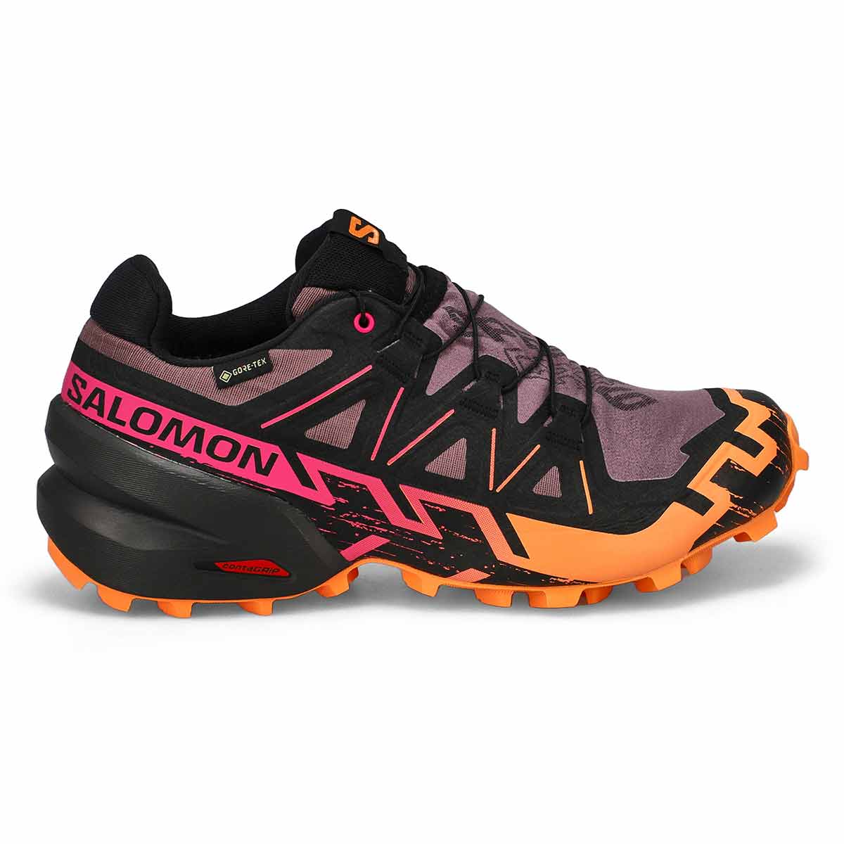 Women's Speedcross 6 GTX Waterproof Performance Sneaker - Black/ Sulphur Spring/ Bird of Paradise