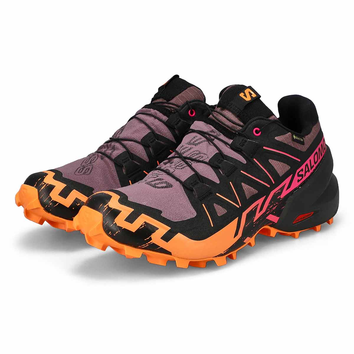 Women's Speedcross 6 GTX Waterproof Performance Sneaker - Black/ Sulphur Spring/ Bird of Paradise