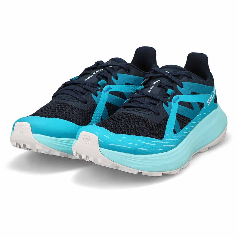 Chaussure de course de performance ULTRA FLOW FOAM, carbone/bleu paon/blanc, femmes