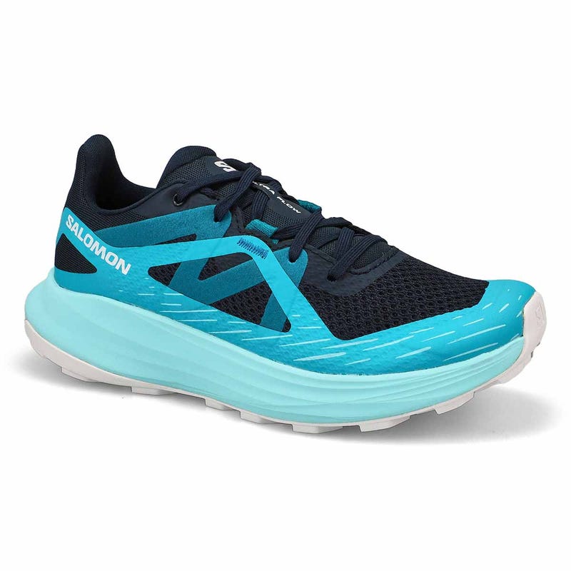 Chaussure de course de performance ULTRA FLOW FOAM, carbone/bleu paon/blanc, femmes