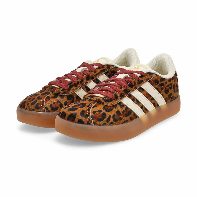 Espadrille à lacets VL Court 3.0 K pour filles - Blanc crème/Mesa/Noir