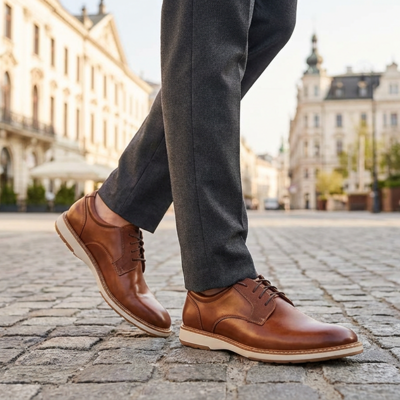 Richelieu habillé LANGLEYY, havane, hommes