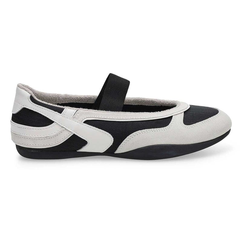 Basket Mary Jane LETTIE, blanc/noir, femmes