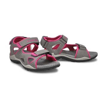 Girls' Lobster 2 Sport Sandal - Dark Grey/Pink