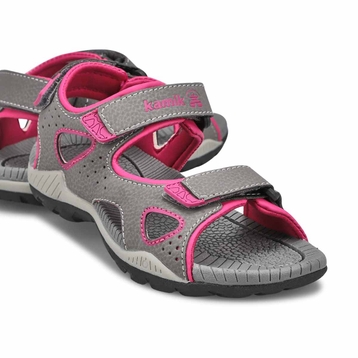 Girls' Lobster 2 Sport Sandal - Dark Grey/Pink