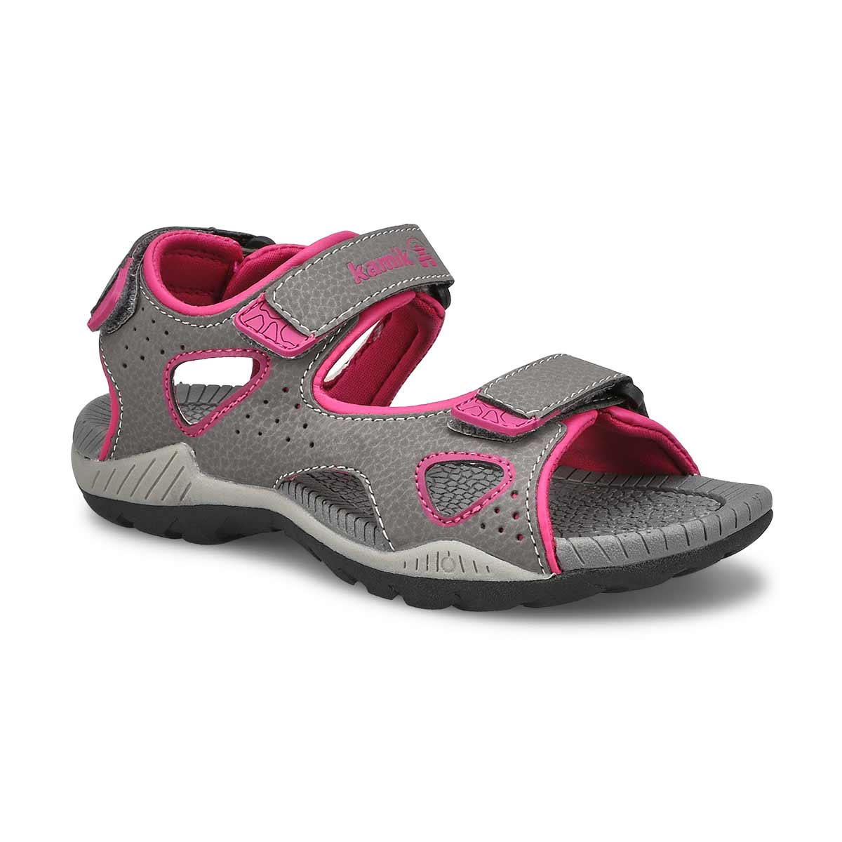 Girls' Lobster 2 Sport Sandal - Dark Grey/Pink