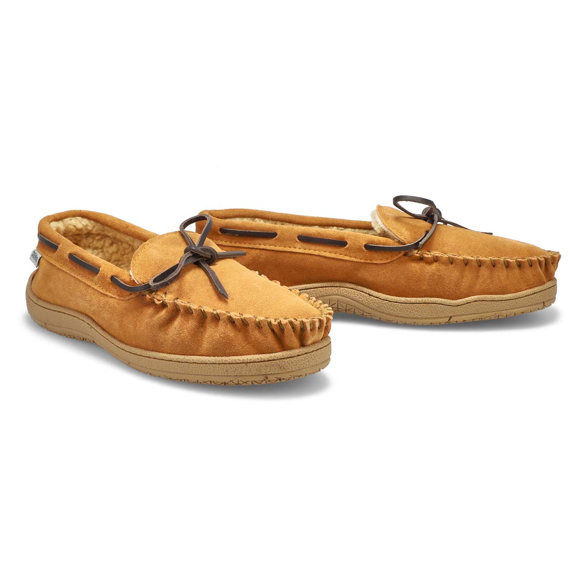 SoftMocs en suède doublés LOUIE, châtaigne, hommes