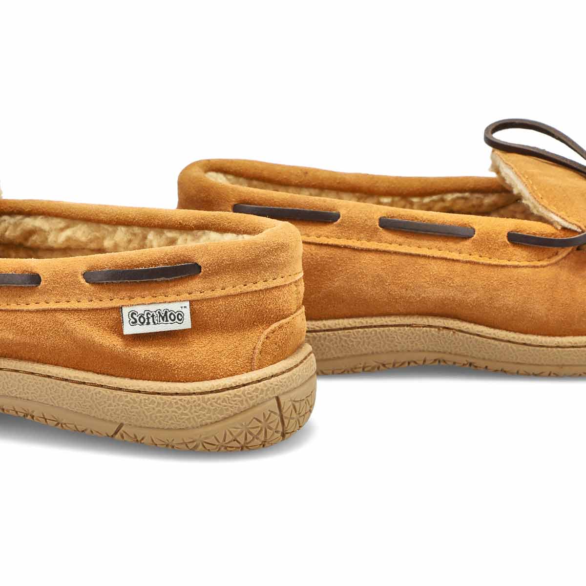 SoftMocs en suède doublés LOUIE, châtaigne, hommes