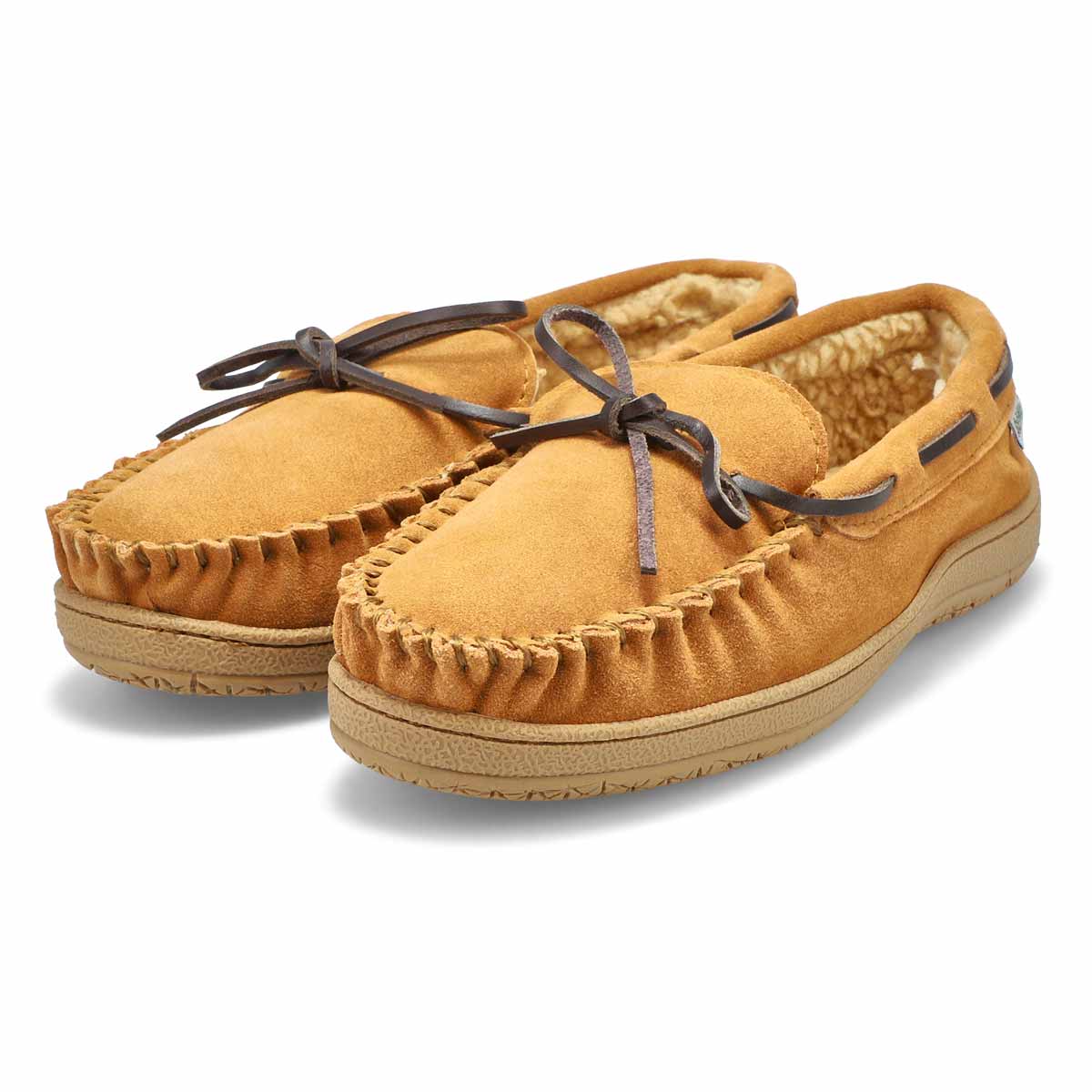 SoftMocs en suède doublés LOUIE, châtaigne, hommes