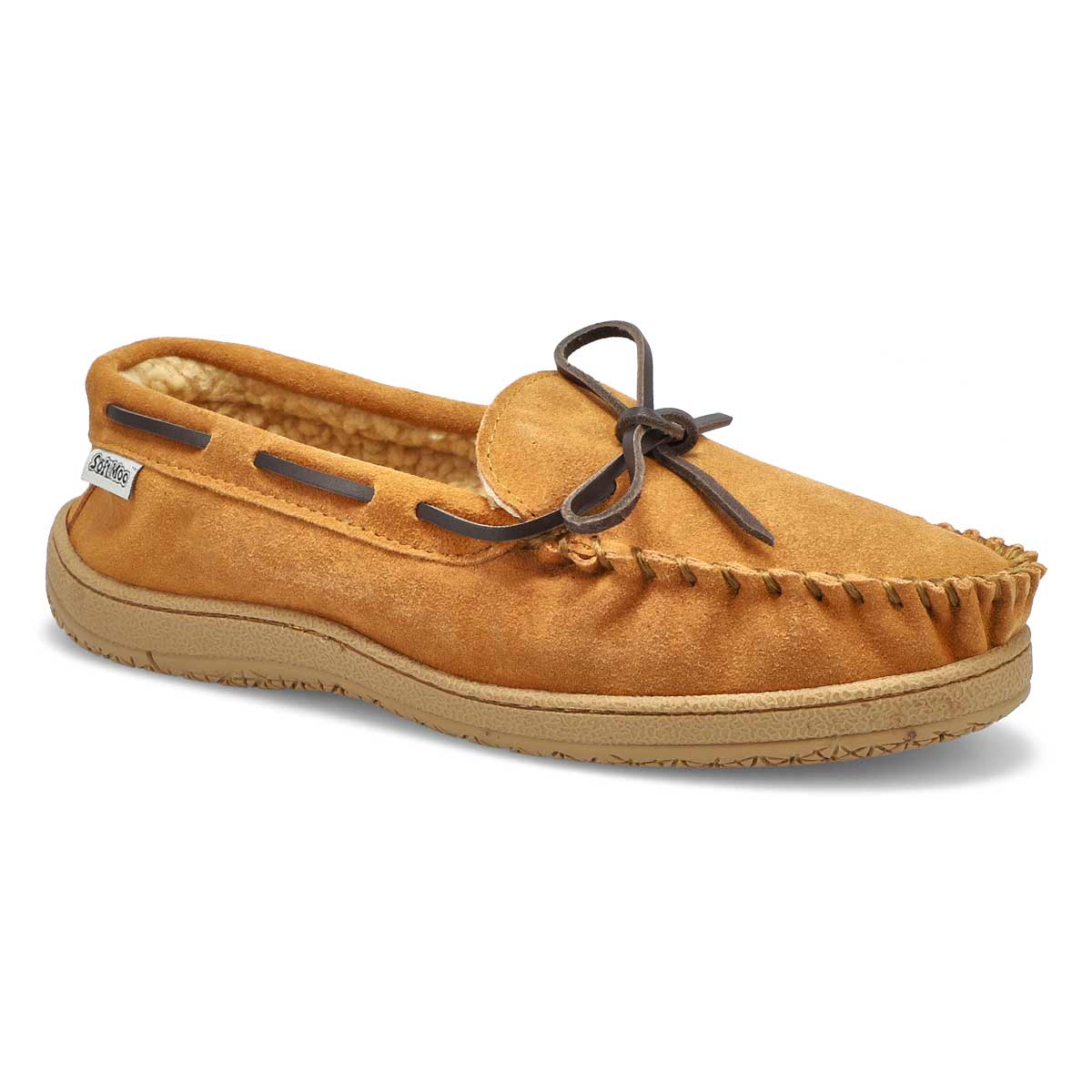 SoftMocs en suède doublés LOUIE, châtaigne, hommes