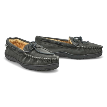 Men's Louie Lined Suede Moccasin - Grey
