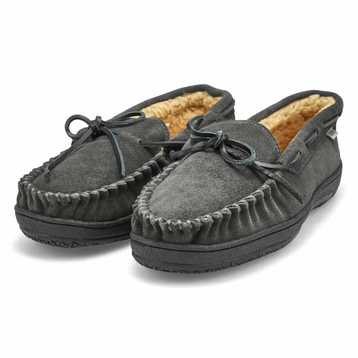 Men's Louie Lined Suede Moccasin - Grey