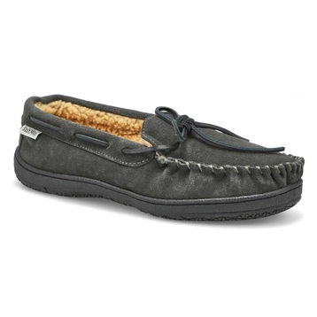 Men's Louie Lined Suede Moccasin - Grey