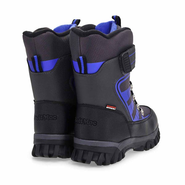 Botte d’hiver imperméable Lucas pour enfants - Noir/bleu