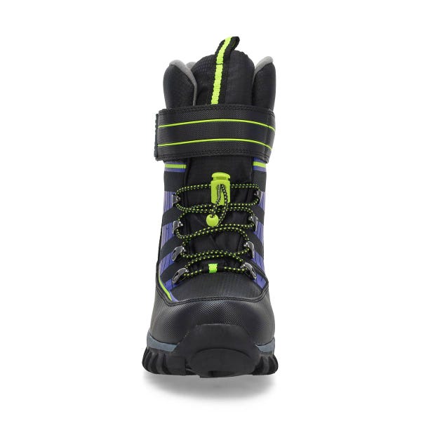 Kids'  Lucas Waterproof Winter Boot - Black/Lime