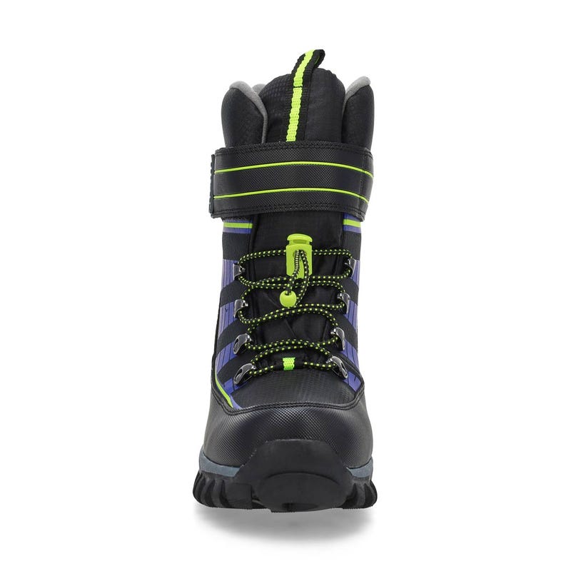 Kids'  Lucas Waterproof Winter Boot - Black/Lime