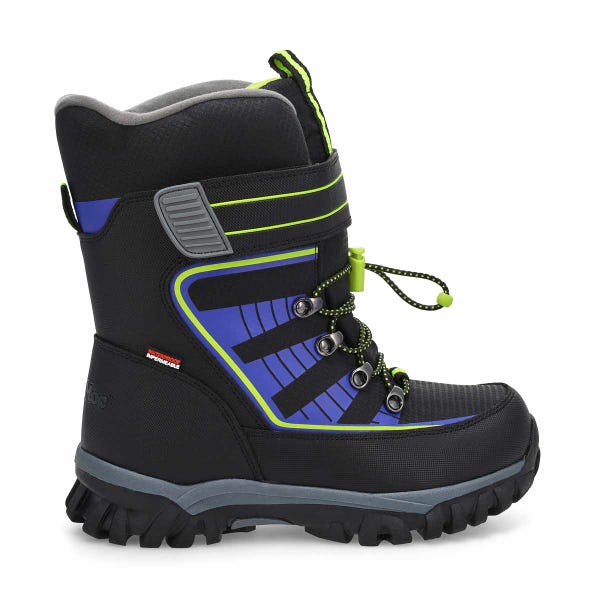 Kids'  Lucas Waterproof Winter Boot - Black/Lime