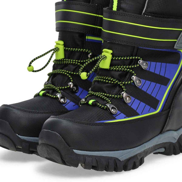 Kids'  Lucas Waterproof Winter Boot - Black/Lime