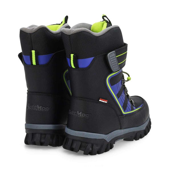 Kids'  Lucas Waterproof Winter Boot - Black/Lime