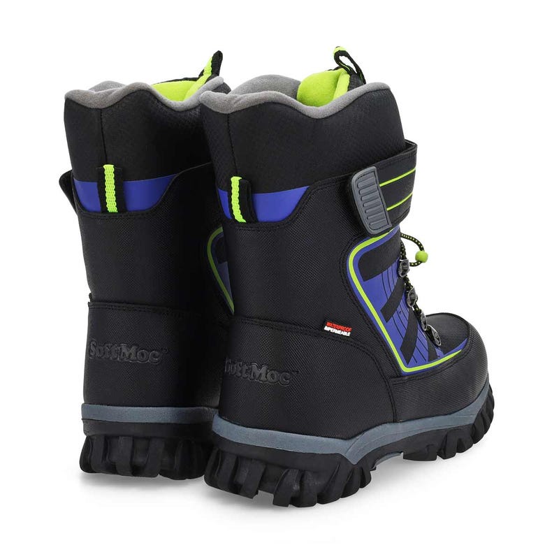 Kids'  Lucas Waterproof Winter Boot - Black/Lime
