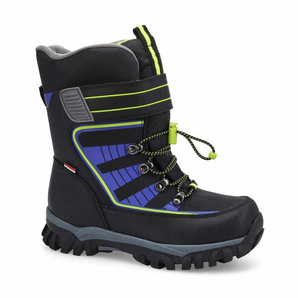 Kids'  Lucas Waterproof Winter Boot - Black/Lime