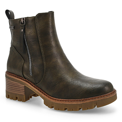 Botte végane imperméable LUCIA 01, olive, femmes