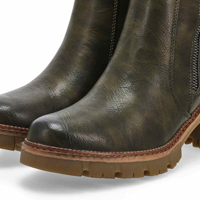 Botte végane imperméable LUCIA 01, olive, femmes
