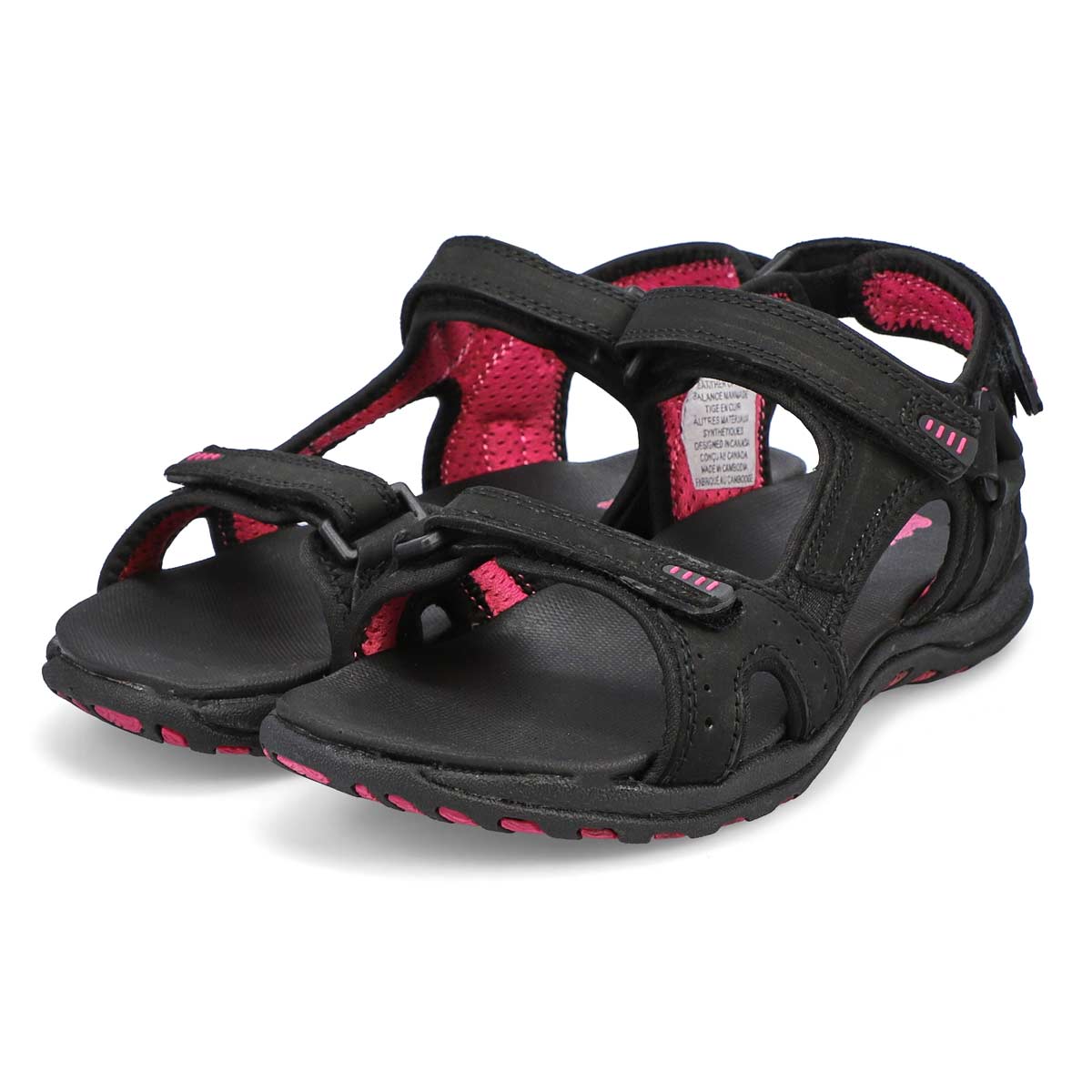 Sandale sport LUCINDA, noir/fuchsia, femmes