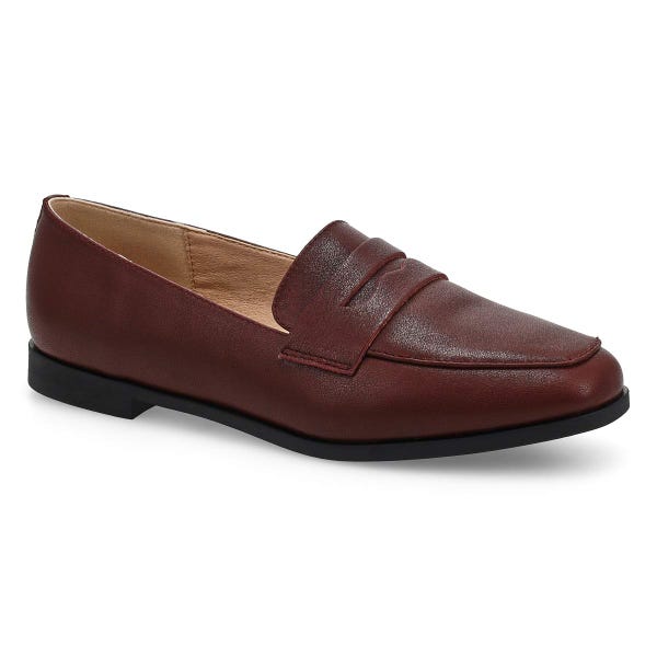 Women's Lynesse2 Leather Slip On Loafer- Burgundy