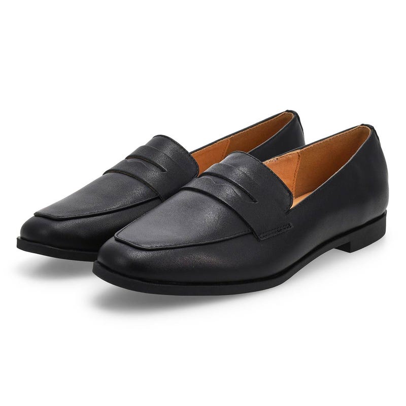 Women's Lynesse2 Leather Slip On Loafer- Black