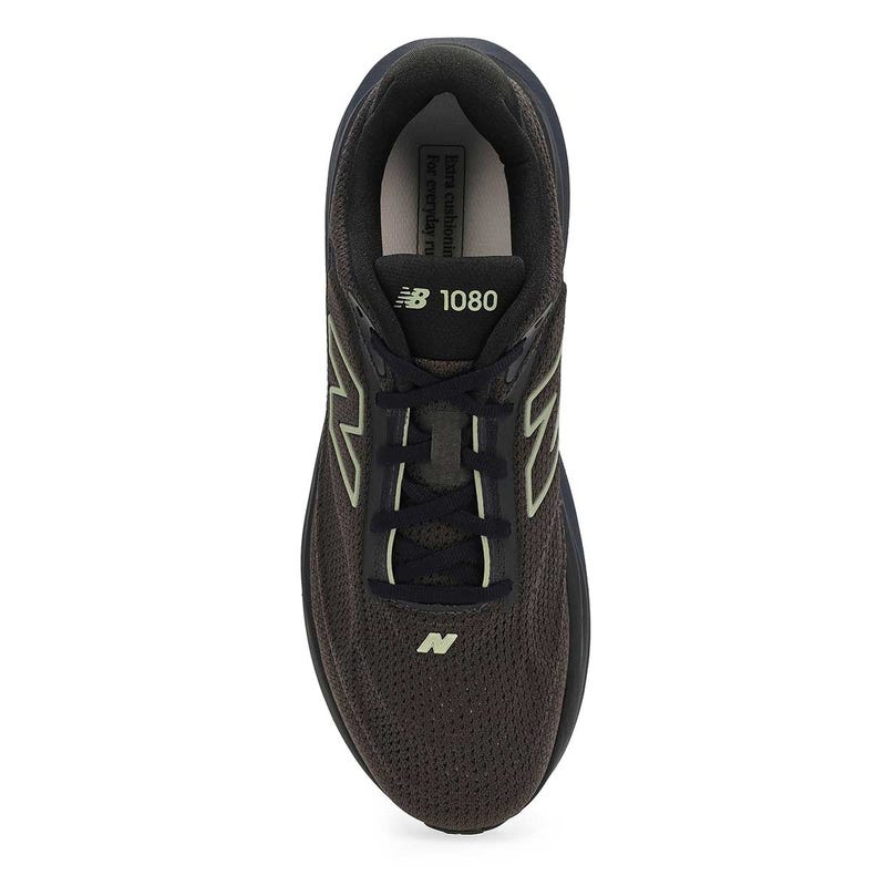 Men's 1080v15 Lace Up Performance Sneaker - Black/Faded Black