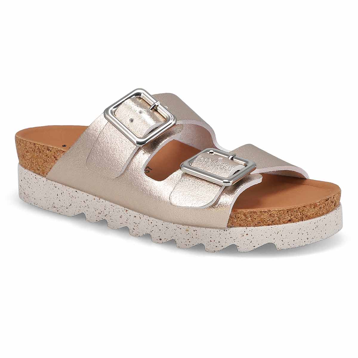 Women's Maelia Cork Footbed 2 Buckle Sandal - Plat