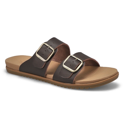 Lds Mandy Slide Sandal - Dark Brown