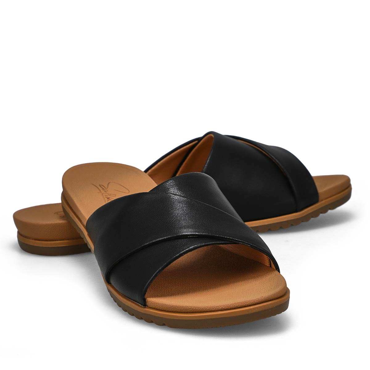 Women's Marti 2 Leather Slide Sandal - Black