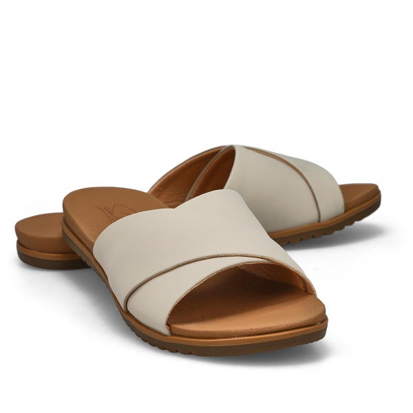 Claquette en cuir MARTI 2, craie, femmes