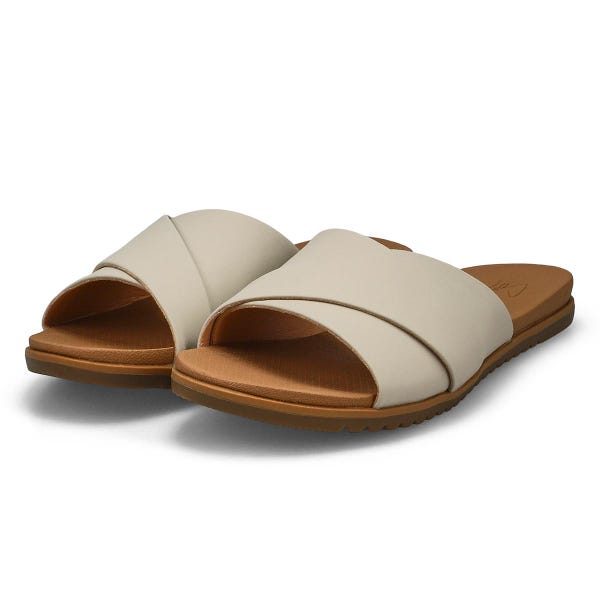 Claquette en cuir MARTI 2, craie, femmes