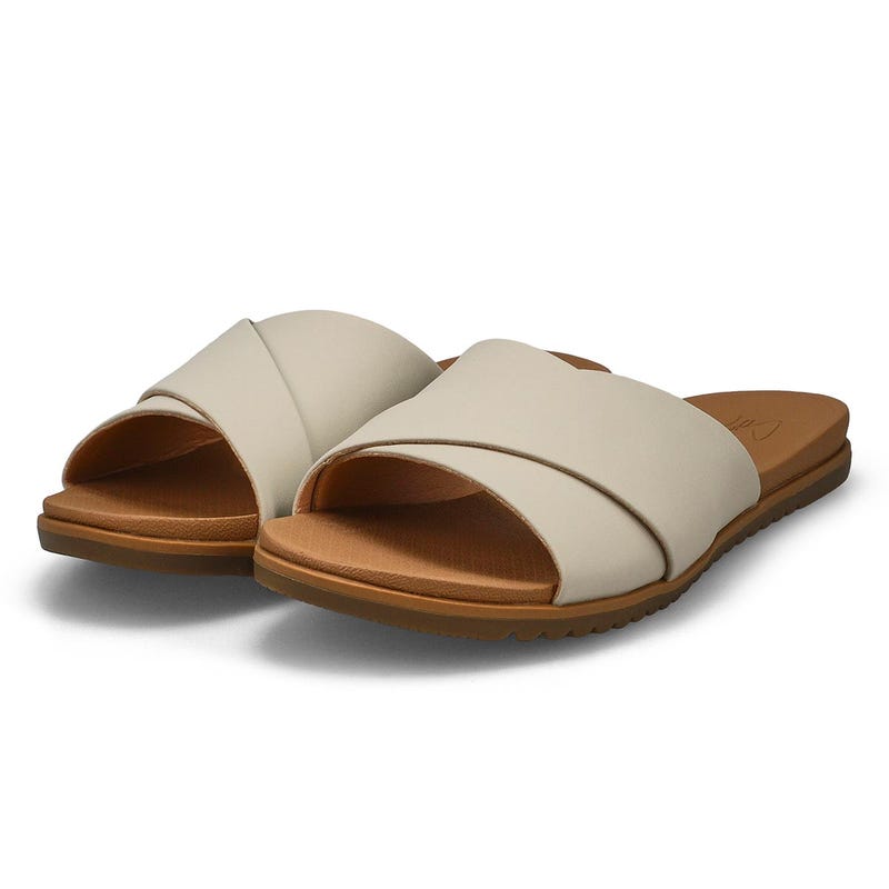 Claquette en cuir MARTI 2, craie, femmes